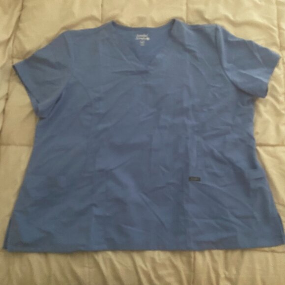 Sanibel Scrubs ~ Women’s Top ~ Size 3XL ~ Light Blue ~ NEW without Tags - Picture 1 of 4